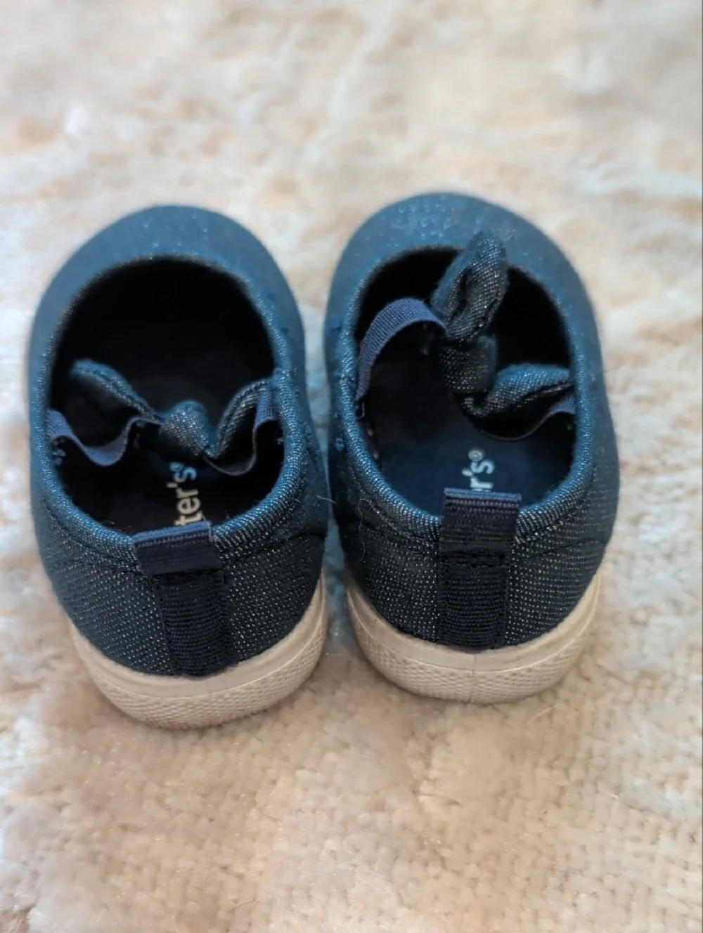 Baby Navy Sparkle Slip On Sneakers